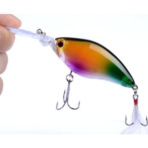 1PCS 11cm 18g High Quality Deep Water Diver 0.3m-1.5m Fishing Lure Laser Artificial Hard Crankbait Bass Wobbler Treble Hooks