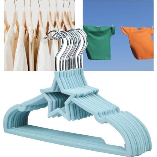 10Pcs Clothes Hanger Eco-friendly Star Shape Plastic Clothes Storage Holder Tools for Home Wardrobe Storage