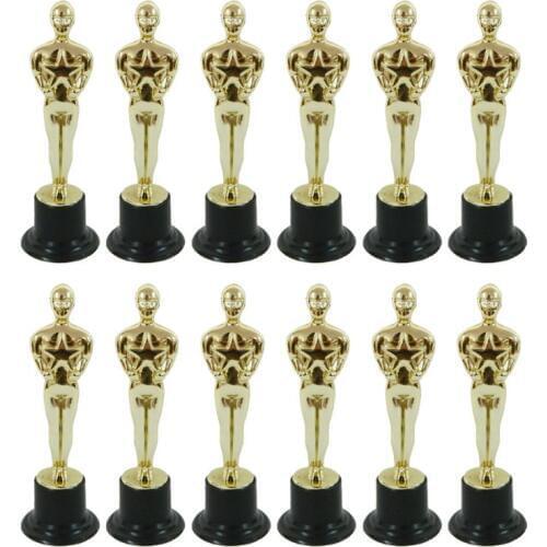 12Pcs Oscar Statuette Mold Reward the Winners Magnificent Trophies in Ceremonies 23GD