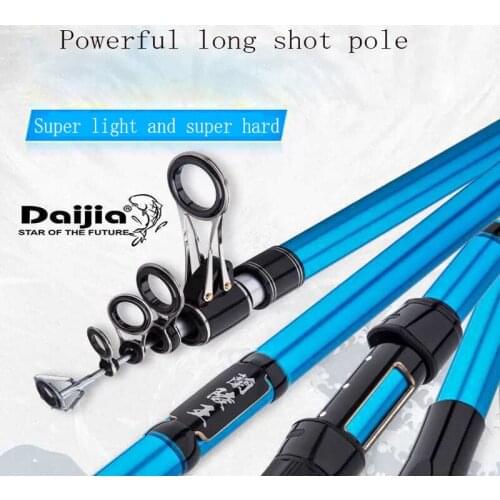 4.2M-5.4M Super Light Hard Carbon Fiber Manual Fishing Rod Large Guide Ring Metal Wheel Seat Rotating Telescopic Sea Fishing Rod