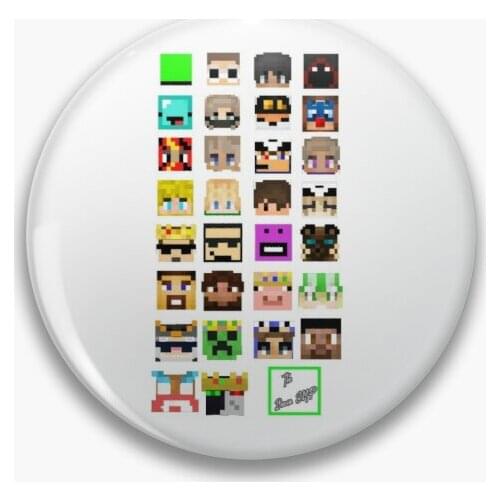 The Whole Dream Smp Version 2 0 White V Soft Button Pin Creative Cute Badge Fashion Collar Lover Jewelry Metal Lapel Pin Gift