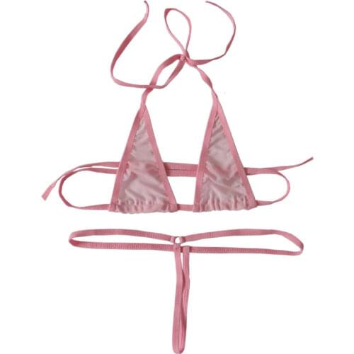 Bikini 2020 Sexy Sling triangle Open back String Thong girl Beach Sunbathing swimwear women swimsuit biquini bikinis monokini