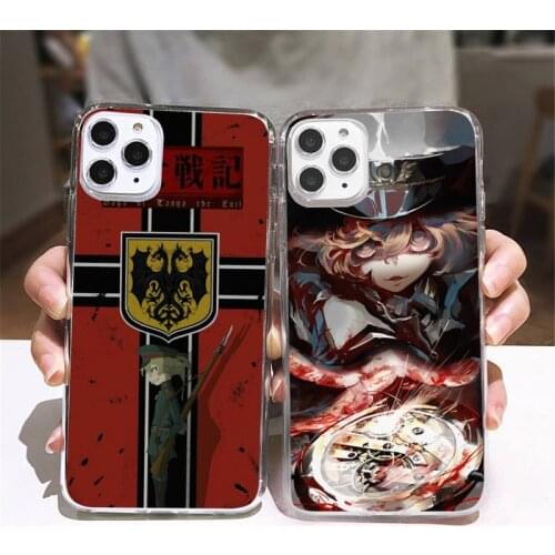 Japan Anime youjo senk Phone Case Transparent soft For iphone 5 5s 5c se 6 6s 7 8 11 12 plus mini x xs xr pro max