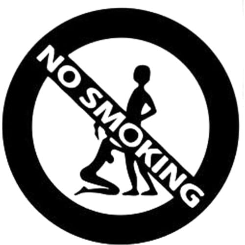Girl and Boy No Smoking Fashion Car Stickers Creative Personality Decals Waterproof Decals White/Black/Silver Vinyl,13cm*13cm
