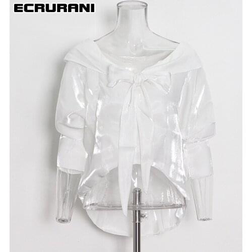 ECRURANI Collar Blouses