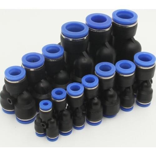 Pipe Fittings Plastic Pneumatic Connector Fitting Quick Push for Air Water Connecting PY PW Connect 4 6mm 8mm 10mm 12mm Y Shape