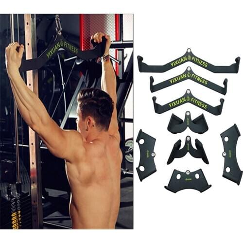 Fitness Hand Grips For Lat Pull Down Rowing Gym Home Pully Cable Attachment Biceps Triceps Back Blaster Bar Machine Accessories