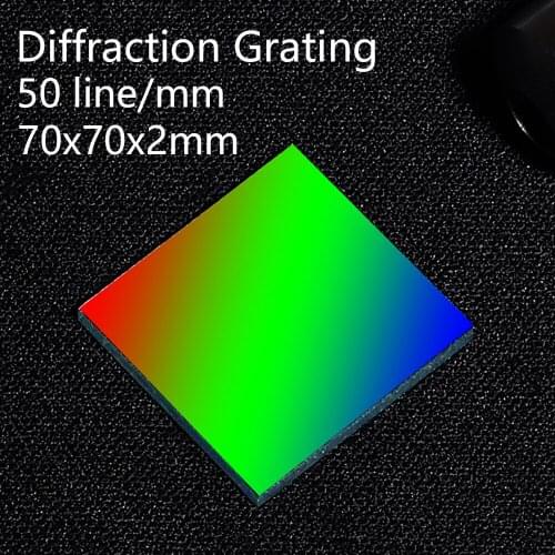 Holographic diffraction grating 50 lines 70x70mm Ultra precision Glass engraving optical instrument Spectroscopic analysis