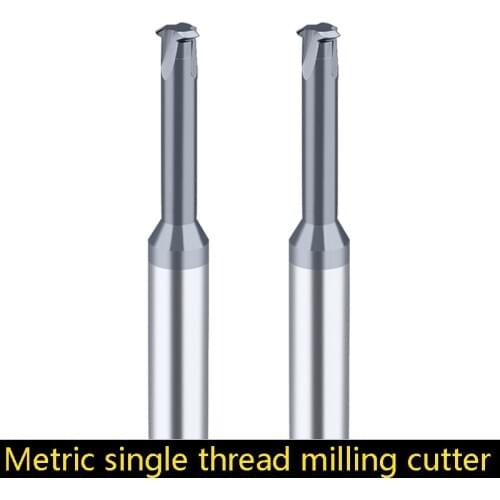 HRC60 Single Tooth Thread Milling Cutter Metric 1 Edged Machining Center End Mill Carbide Tungsten Steel Tools free shipping