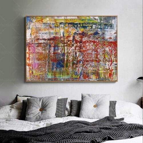 Canvas Painting Graffiti Painting Gerhard Richter HD print Poster wall art picture for room home decoration frame