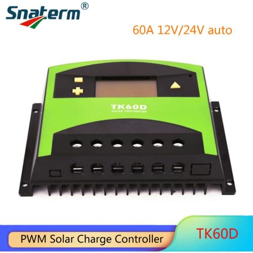 12V 24V 60A LCD Solar Charge Controller 60A PV Solar Regulators 12V24VDC 60Amps Solar PV Battery Charger for 780W/1560W solar