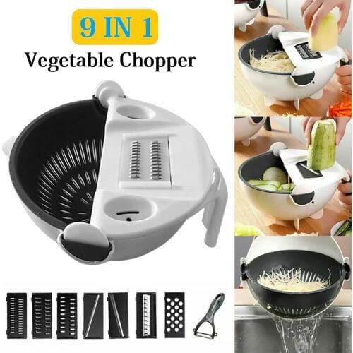 9 in 1 Multifunctional Vegetable Chopper Cutter Slicer Potato Onion Grinder Slice Machine Kitchen Tools New Kitchen Assist Tools