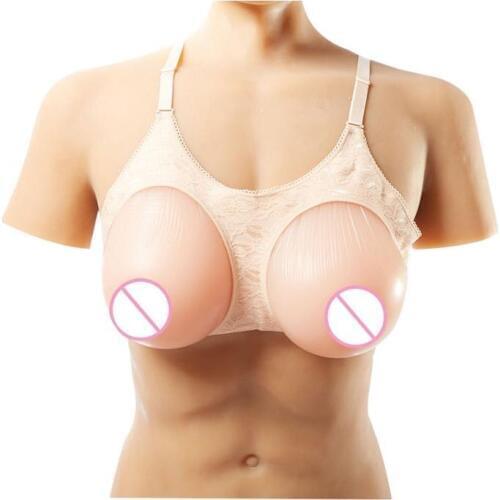 New Soft Silicone Breast Form 1400g/Pair Artificial Fake False Chest Prosthesis Breast Enhancer For Crossdresser