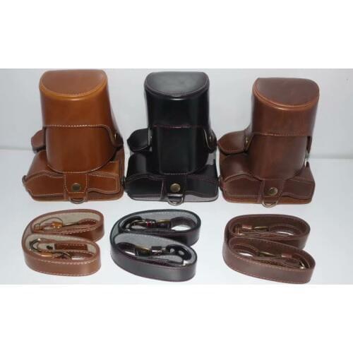 New Deluxe Camera Bag PU Leather Case For Olympus Pen Lite E-PL7 E-PL8 EPL7 Direct Charge Cover+Take Out Battery Bottom Opening