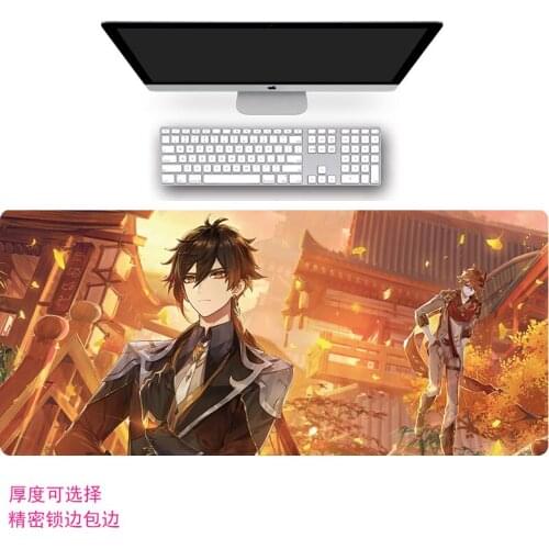 New for Game Genshin Impact Gaming Mouse Pad Mat Barbara Keqing Zhongli Ergonomic Rubber Mousepad Cosplay Props Christmas Gift 2