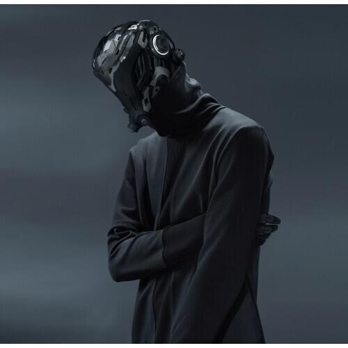 Reindee lusion deconstructed high collar t turtleneck therma insulation techwear darkwear ninjawear streetwear