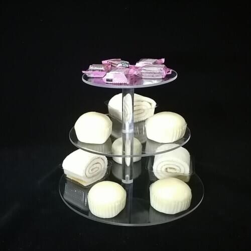 Cake Holder Round Acrylic 3/4 Tier Cupcake Cake Stand Assemble and Disassemble Home Birthday Tools Party Stands Decoration Gift