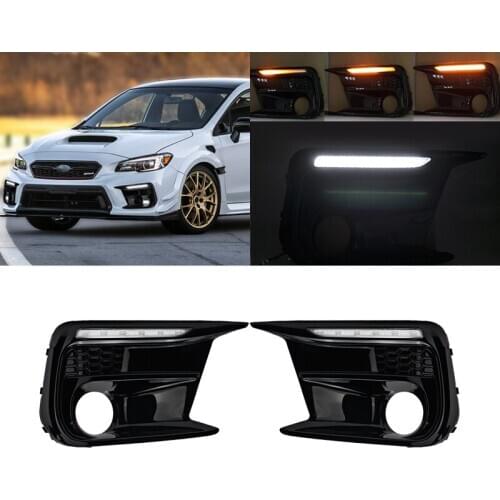 Sequential Dynamic Amber Led Turn Signal White DRL Daytime Running Lights Kit For Subaru WRX 2018