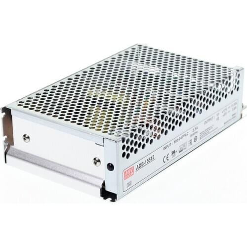 ADS-5512/5524/15512/15524/15548 Single output with 5V 3A DC DC Converter Power Supply MEANWELL with PFC 12/5/24/48V 67KHz 134KHz