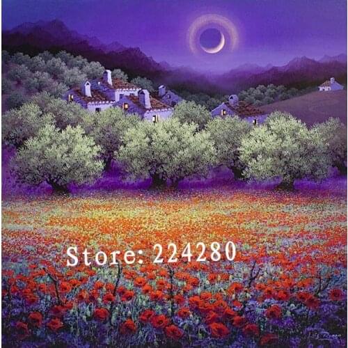 Romantic Night Garden Needlework,Embroidery, Tranquil DIY 14CT Unprinted Cross stitch kits,Art Pattern Cross-Stitching decor