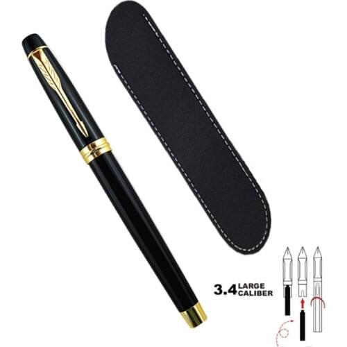 Luxury Wing Sung Fountain Pen Feather Arrow Tungsten Bent Nib /Fine 0.5mm nib classic ink Office school supplies pen