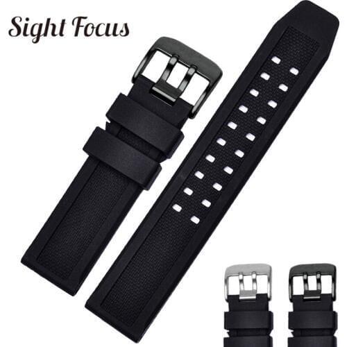 Military Sports Style Silicone Rubber Strap for Luminox Watchband 23mm Brushed Black Tang Buckle Quality Bands Diving Strap Male
