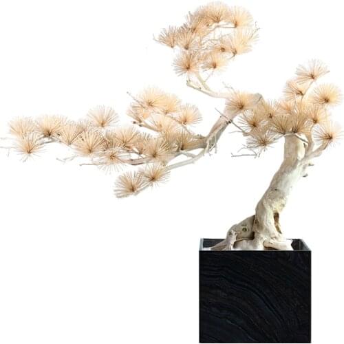 TT Jingquan Welcome Pine Hotel Lobby Large Floor Ornaments Solid Wood Wood Carving Large Decoration Customization