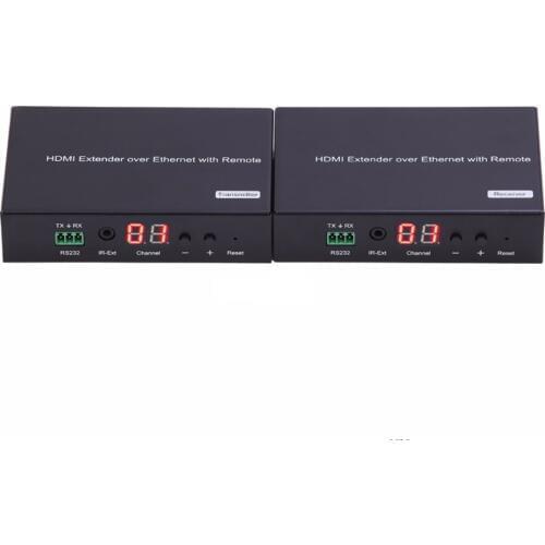 PUZHIJIE HDMI extender over TCP IP supported local HDMI output IR frequency 38KHz to 56KHZ HDMI matrix with RS232 VLC