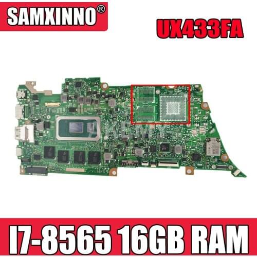 UX433FA I7-8565CPU 16GB RAM motherboard For ASUS UX433FN UX433FA UX433F UX433 laptop motherboard UX433FA mainboard tested