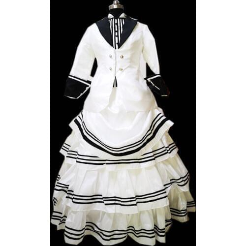 New Ivory Vintage costumes 18th Duchess Retro medieval Renaissance Reenactment Theatre Civil war Victorian dress D-311