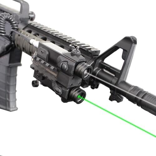 Military 5mw Green Laser Sight Adjustable Dual Beam Green Laser and Infrared IR Laser Rifle Tactical Laser Pointer For AR15 AK47
