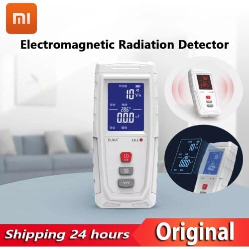 YOUPIN DUKA Electromagnetic Radiation Detector ER-1 5Hz-3500MHz Frequency Tester Sound Light Alarm Digital LCD Screen Indicator