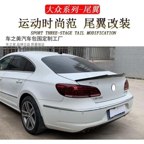 For Volkswagen cc 2009-2018 high quality Carbon Fiber rear boot Wing Spoiler Rear Roof Spoiler Wing Trunk Lip Boot Cover