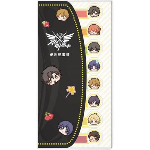 1 set Anime The King’s Avatar Cartoon Ye Xiu Sticky Note Sticker Bookmark Student Stationery Cosplay Prop Decor Boy Girl Gift
