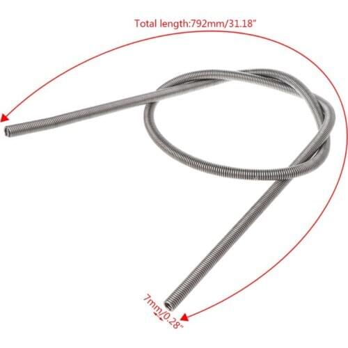 1Pcs 7mm Dia 792mm Long 3000W AC220V FeCrAl Kilns Furnaces Casting Heating Element Coil Silver Tone Coil Heater