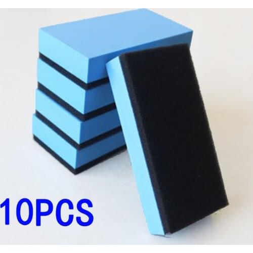 10pcs Car Ceramic Coating Sponge Glass Nano Wax Coat Applicator Polishing Pads For Auto Waxing Polishing EVA Sponge Rectangle