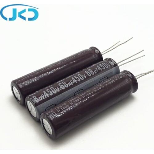 3pcs/lot 450v 68uf high frequency low impedance 13*50mm 20% RADIAL aluminum electrolytic capacitor 68000NF 20