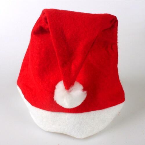 3PCS/Lot Adult Child Sizes Christmas Santa Hat Red Hats For Christmas Decoration&Santa Claus Costume Christmas Party Supplies