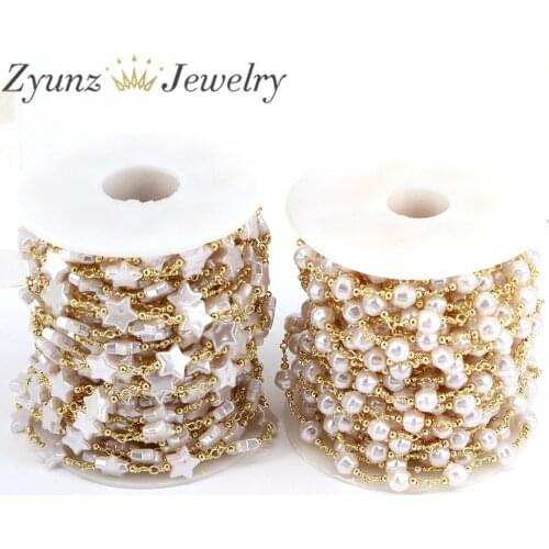 5 Meters, Irregular / Star Pearl Shell Chains DIY Necklace Bracelet Chains For Women DIY Jewelry Making Craft Accessories