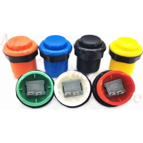 Free shipping 50pcs/Lot 28mm mounting hole Concave push button Built-in small microswitch for Arcade game machine