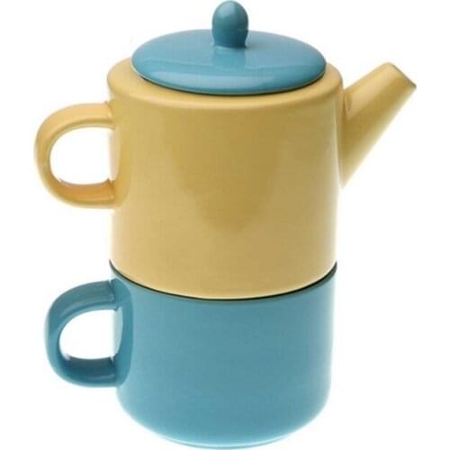 Teapot Stoneware (9,5 x 18 x 15 cm) Bicoloured