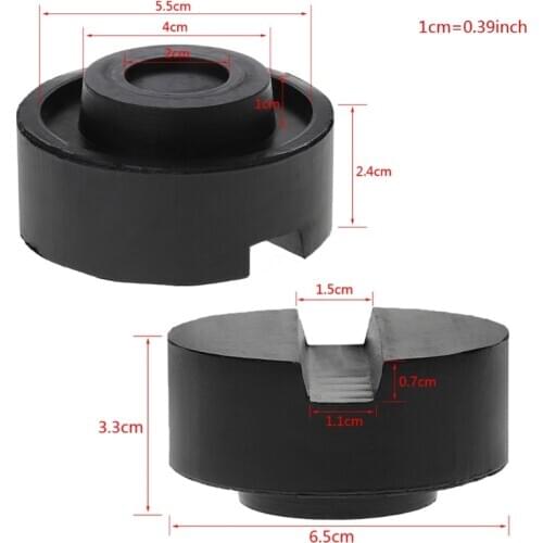 Black Rubber Slotted Floor Jack Pad Frame Rail Adapter For Pinch Weld Side Pad Wholesale Drop Ship