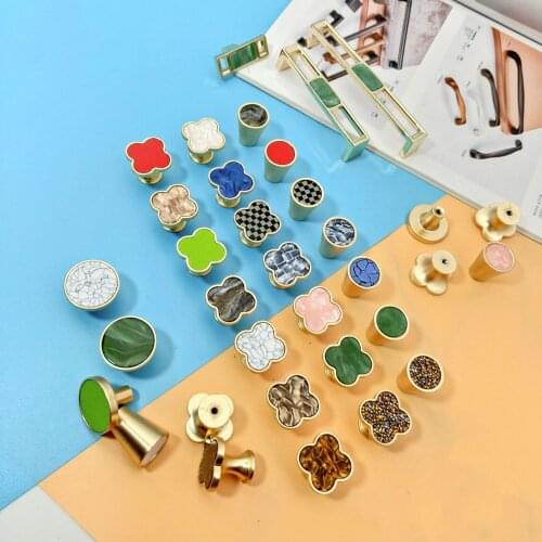 Four Leaf Clover / Conic Shape Zinc Alloy Round Cabinet Door Knobs and Handles Furniture Cupboard Wardrobe Drawer Pull Hardware