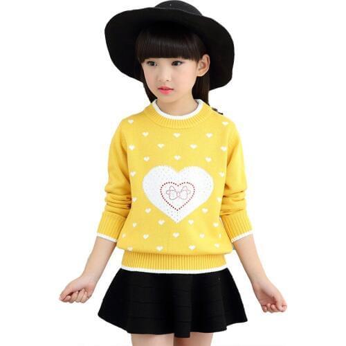 2019 Childrens sweater Girls clothing Winter new Keep warm Kids clothes Cashmere sweater Round collar for Girls
