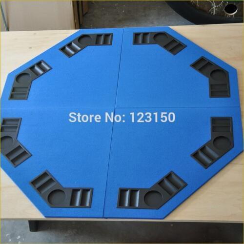 ET-03 Foldable Casino tabletop, Four fold, for Texas Holdem Game, Sky BLue