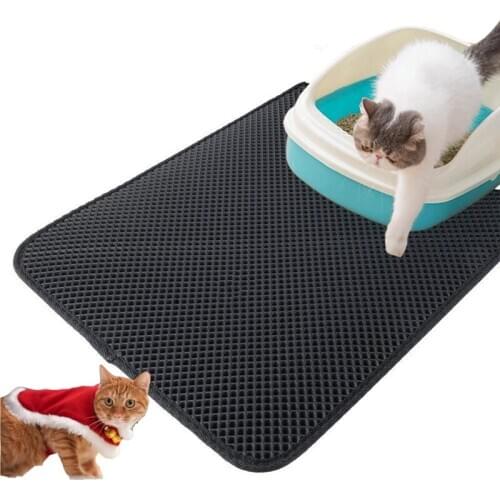 Pet Cat Litter Mat Double Layer Litter Cat Bed Pads Trapping Pets Litter Box Bed Waterproof Litter Pad for Cats House Clean Mat
