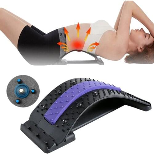 Neck Back Stretcher Aesthetic Massage Body Cervical Pillow Fitness Lumbar Corrector Spinal Pain Relief Chiropractor Pressotherap