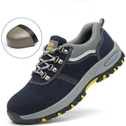 Men Work Safety Boots Steel Toe Shoes Breathable Work Safety Boot Protective Puncture Proof Work Shoes For Men Casual Sneakers