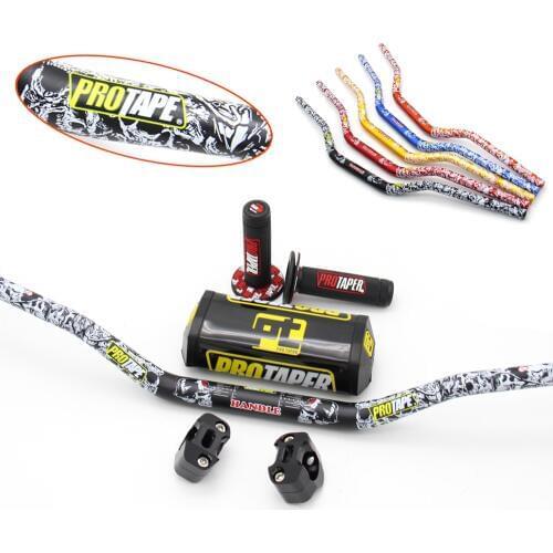 Handlebar For PRO Taper Pack Bar 1-1/8" Handle bar Pads Grips Pit Pro Racing Dirt Pit Bike Motorcycle CNC 28.5mm Adapter