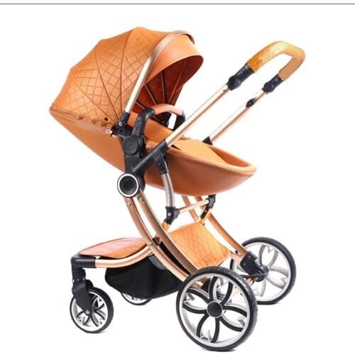 2020 New Baby stoller set 2 in 1,Eggshell baby carriage,2020 Newborns Folding baby pram,Luxury High Landscape trolley baby car